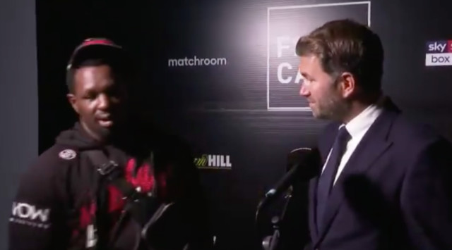 , Watch Dillian Whyte storm Eddie Hearn interview and demand December rematch with Povetkin after shock knockout