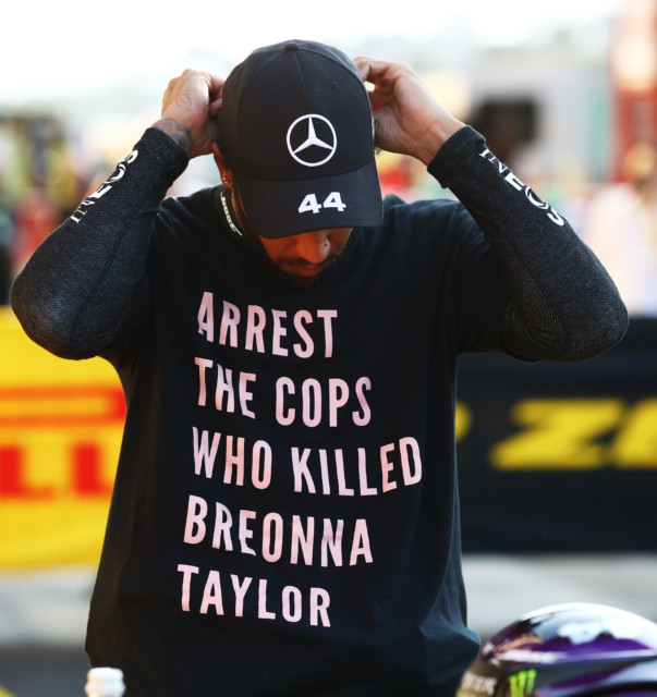 , Lewis Hamilton expects to be hammered by F1 for wearing T-shirt with ‘Arrest cops who killed Breonna Taylor’ in future