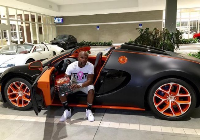Of course, Mayweather has another Bugatti Veyron with an orange trim