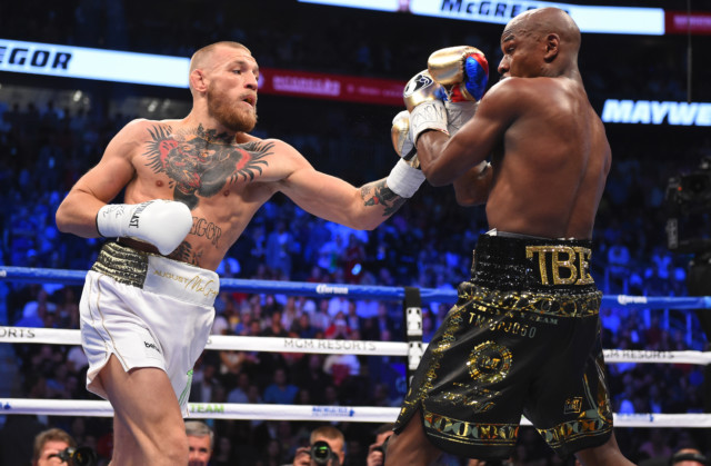 , Conor McGregor threatens to give Manny Pacquiao a ‘volley’ in the face after failing to kick Floyd Mayweather’s head off