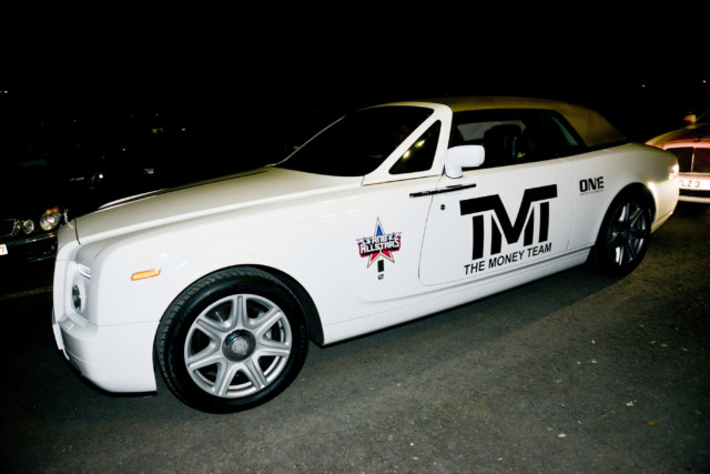 Mayweather has a branded Rolls-Royce Phantom