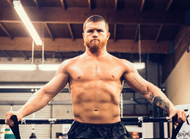 , Canelo Alvarez shows off ripped abs and looks in incredible shape as he prepares for Yildirim world title fight