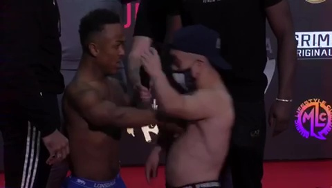 , Watch Likkleman vs Salim Chiboub weigh-in descend into chaos as ferocious 3ft rivals shove each other and start dancing