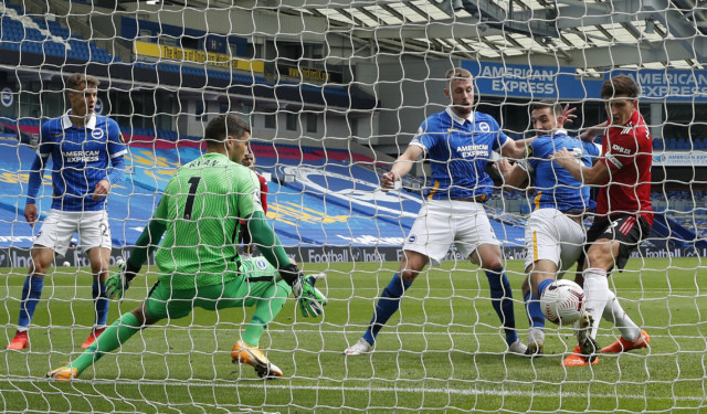 , Brighton 2 Man Utd 3: Fernandes nets penalty winner in 100th minute as Maupay goes from hero to villain in thriller