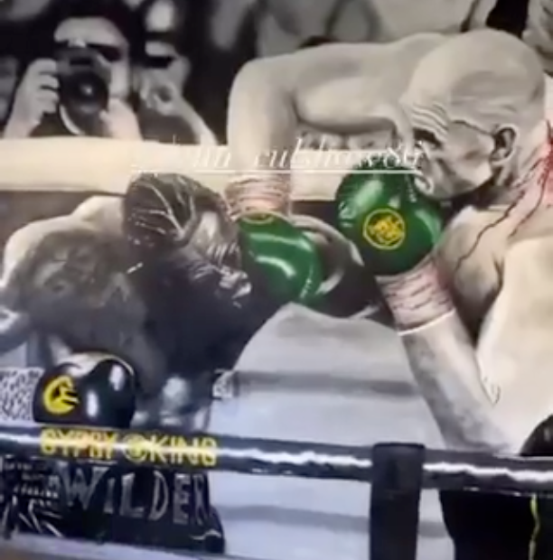 , Tyson Fury has mural of himself smashing Deontay Wilder in rematch plastered on gym wall as trilogy fight motivation