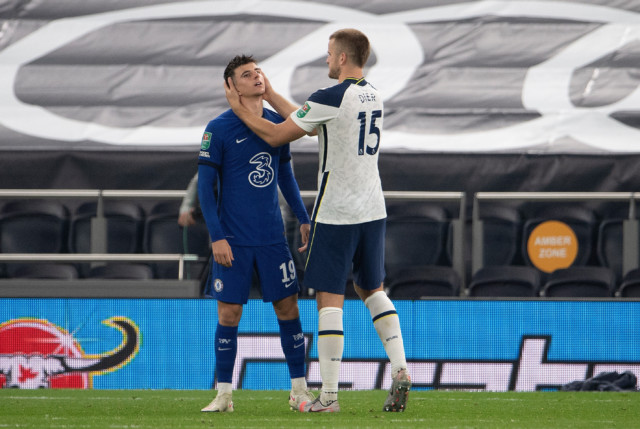 , Watch as classy Tottenham star Eric Dier is first to console Mount after Chelsea ace’s penalty miss in Carabao Cup clash