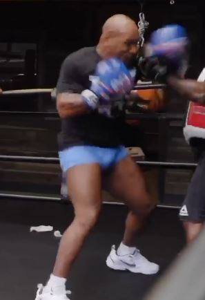 , Mike Tyson shows off blistering hand speed, power and head movement as ageless 54-year-old trains ahead of ring return