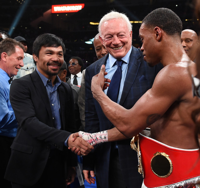 , Errol Spence Jr desperate to face Manny Pacquiao but says ‘living legend’ has earned right to pick Conor McGregor fight