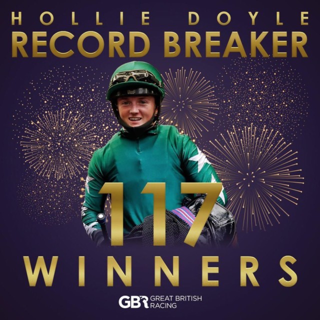, Hollie Doyle breaks another record as she passes her own tally for the number of winners in a calendar year by a female