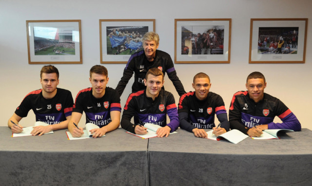 , What happened to Arsenal’s ‘British core’ after iconic 2012 image with Wenger including Jack Wilshere and Carl Jenkinson
