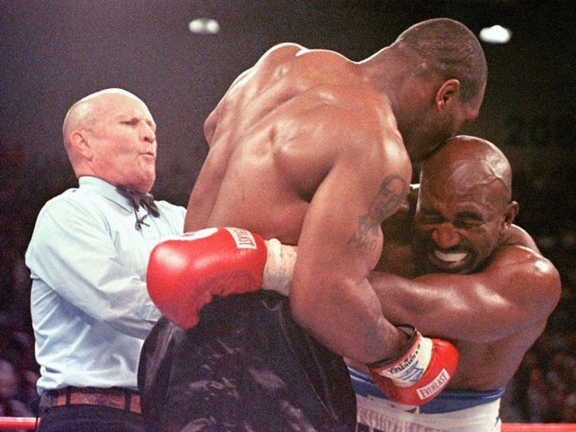His infamous fight against Evander Holyfield resulted in disqualification for ear biting