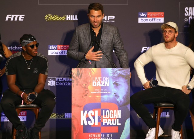 For his next trick Hearn is promoting the fight between YouTubers KSI and Logan Paul