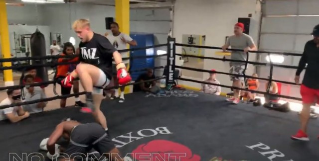 , Jake Paul drops sparring partner and breaks his tooth in leaked footage ahead of fighting ex-NBA star Nate Robinson