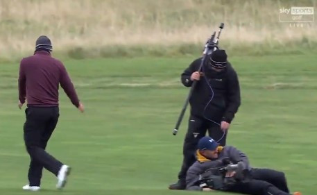 , Watch hilarious moment Sky Sports cameraman falls backwards leaving golfers in stitches at Scottish Championship