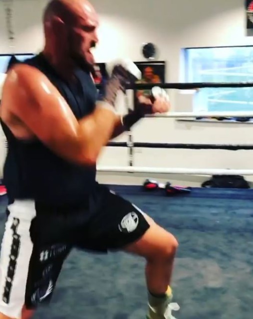 , Tyson Fury looks in terrifying shape as Gyspy King posts shadow boxing clip in training for December 5 homecoming