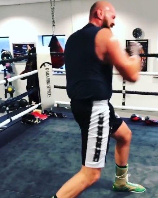 , Tyson Fury looks in terrifying shape as Gyspy King posts shadow boxing clip in training for December 5 homecoming