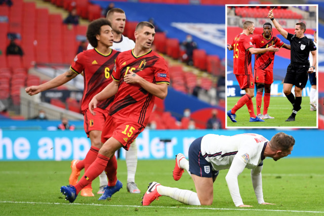, England ace Jordan Henderson screams at top of his voice as Belgium fume over soft penalty