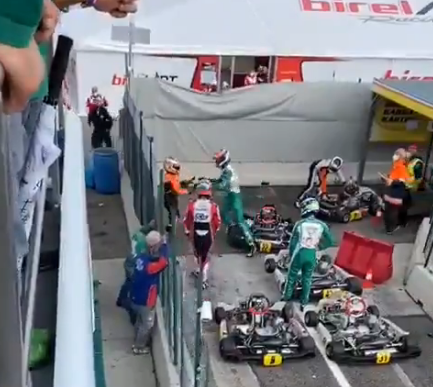 , Shamed Luca Corberi QUITS karting after throwing bumper at rival and claims he asked officials to strip him of licence