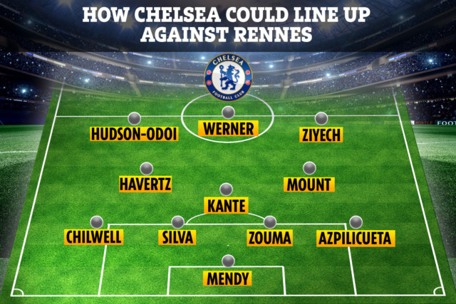 , How Chelsea could line up vs Rennes with Kai Havertz keeping No8 role as Lampard hints he’s found permanent formation