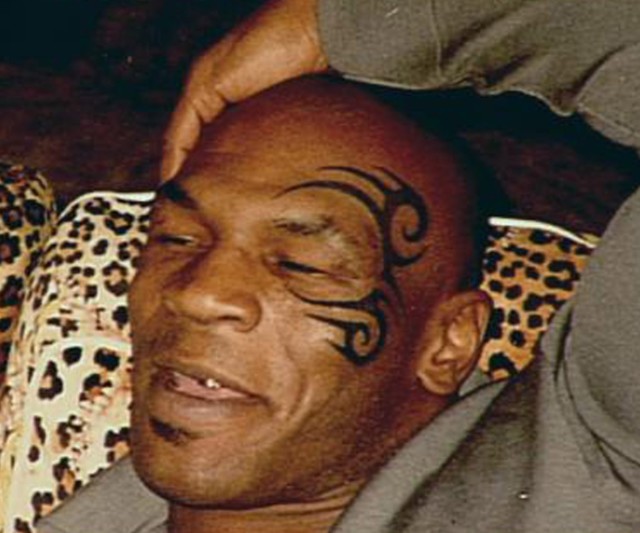 Originally, Tyson wanted hearts on his face but the tattoo artist refused