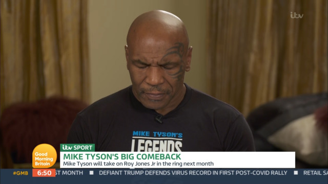 , Lennox Lewis reveals Mike Tyson texted him to warn him Piers Morgan was ‘so BORING’ after appearing drowsy on GMB