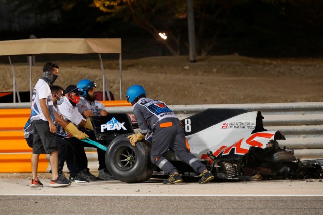 , Romain Grosjean’s helmet visor MELTED in fireball Bahrain GP crash, reveals hero doctor who saved F1 star