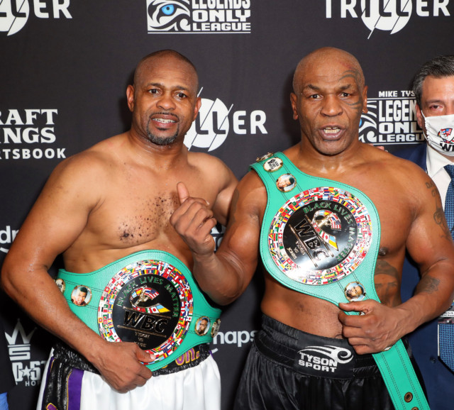 , Roy Jones Jr claims Mike Tyson can still fight ‘anybody’ after 54-year-old revealed he was open to Joshua or Fury bout