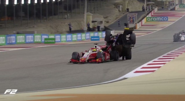 , Mick Schumacher in horror F2 crash as Roy Nissany slams into back of F1 legend’s son and mounts on top of him