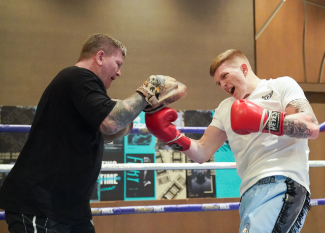 , Ricky Hatton brands son Campbell a ‘little s***’ after cheeky comeback about how to avoid looking like his dad