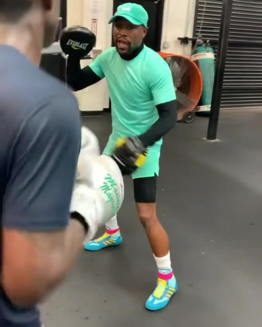 , Floyd Mayweather continues training career as he guides 2016 Olympian Richardson Hitchins ahead of Logan Paul fight