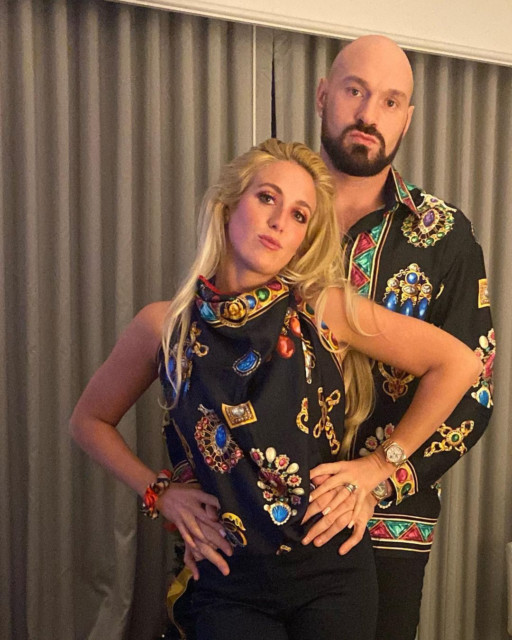 , Tyson Fury and wife Paris wear matching £1,000 Versace outfits for date night following family Christmas