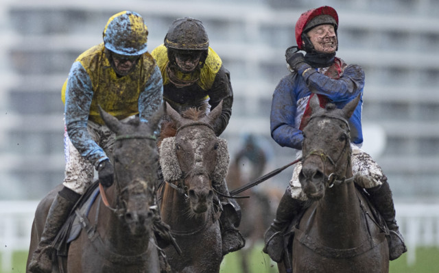 , Amazing photos show jockeys battle mud in their eyes in brutal world of winter racing brought on by Storm Christoph