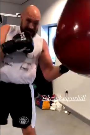 , Watch Tyson Fury train for Anthony Joshua fight as coach SugarHill Steward gives him tips to cancel out AJ’s attack