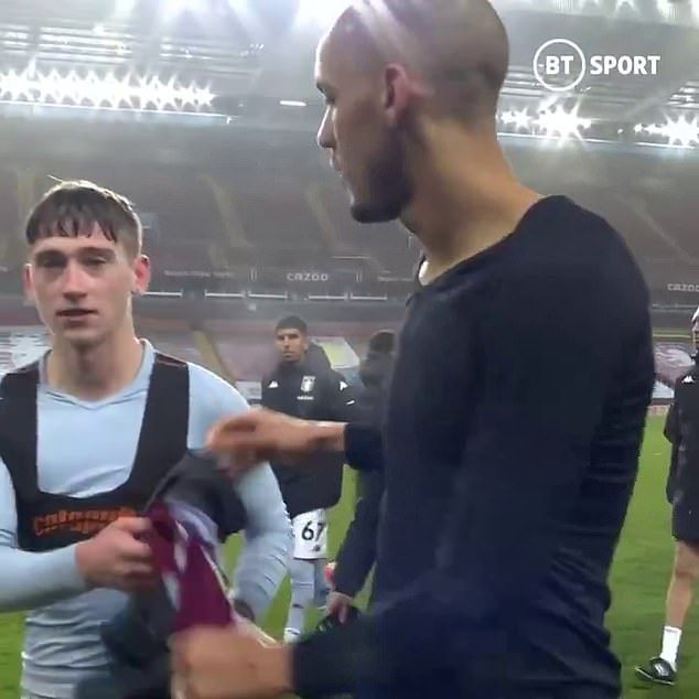 , Louie Barry rushes to swap back debut shirt with Fabinho after FA Cup heroics before classy Liverpool ace gives him both