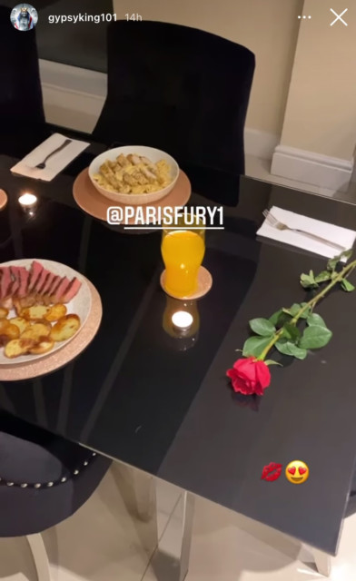 , Pregnant Paris Fury pictured for first time since baby news as Tyson surprises her with a Valentine’s Day dinner