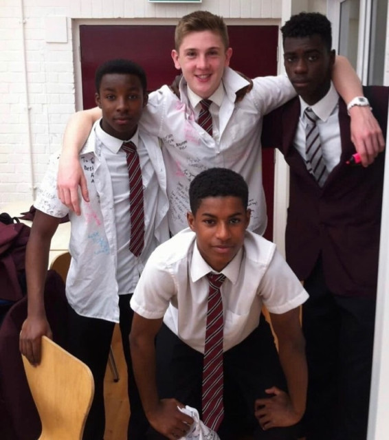 , Man Utd star Marcus Rashford’s amazing end-of-school throwback pic with three pals who all went on to become footballers