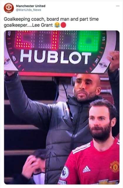 , Man Utd fans in stitches as third keeper Lee Grant plays fourth official during substitutions vs Newcastle