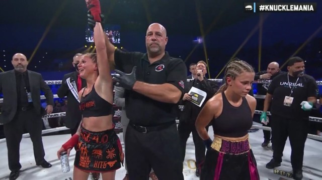 , Paige VanZant suffers shock loss on bare-knuckle boxing debut as Britain Hart beats ex-UFC star at BKFC 16