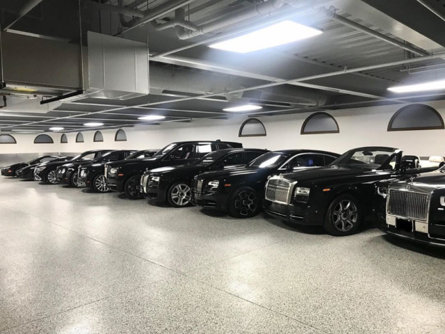 But the motors in Mayweather's LA garage are black