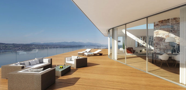 , Roger Federer’s £6.5m custom-made glass house boasts floor-to-ceiling windows that show off nice views of Lake Zurich