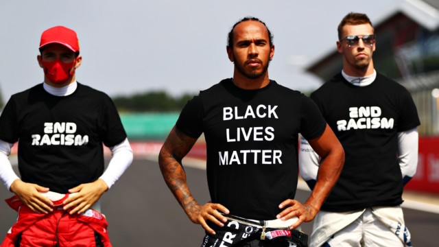 , F1 star Lewis Hamilton vows to fight for equality ‘as long as I have air in my lungs’ in Black Lives Matter rally cry