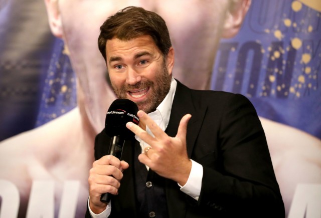 , Eddie Hearn reveals Anthony Joshua and Tyson Fury have yet to agree whose name will appear first on fight poster