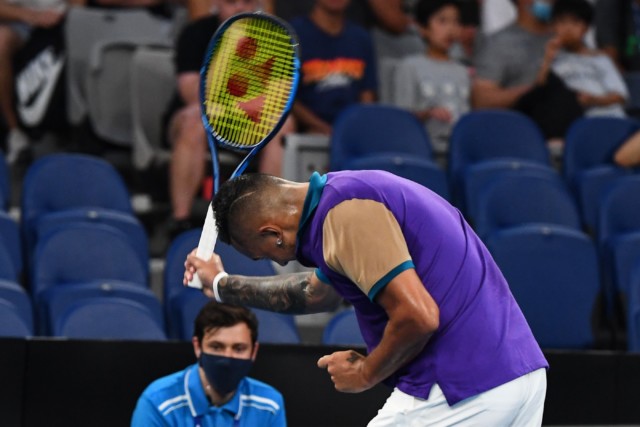 , Furious Nick Kyrgios confronts female Australian Open umpire over let technology and smashes racket in blazing row