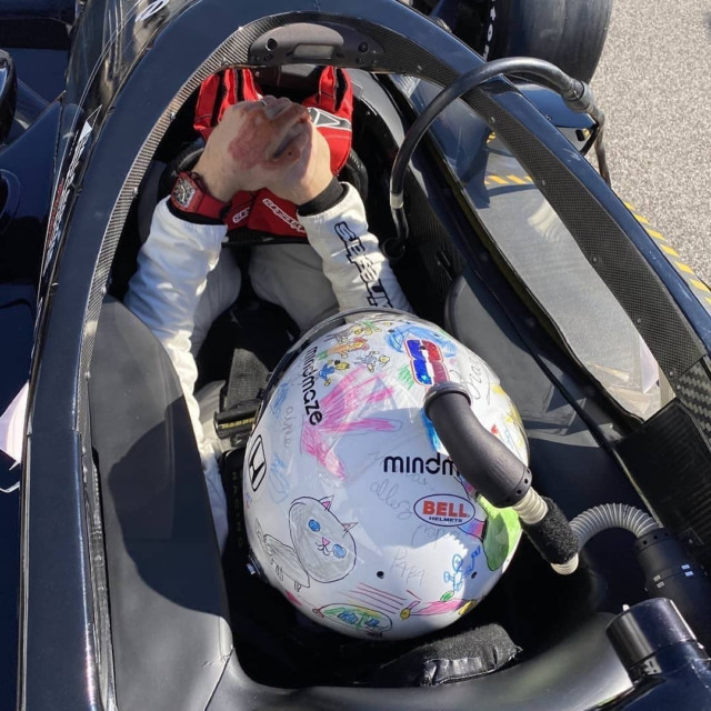 , Romain Grosjean back in cockpit just 86 days after fireball F1 crash for IndyCar with special helmet designed by kids