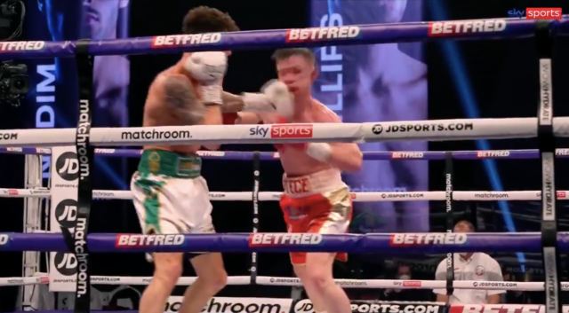 , Watch Leigh Wood KO rival Reece Mould so hard his head is smashed through ropes in brutal finish on Warrington undercard
