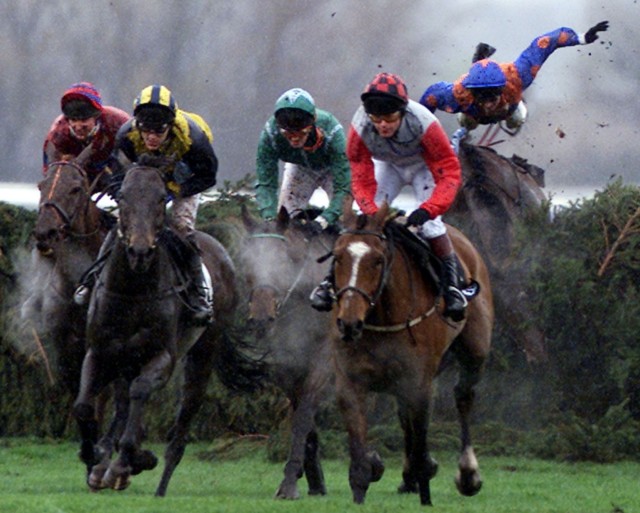 , Amazing Grand National photos show extent of world’s most fearsome race where even jockeys hide for cover under fences