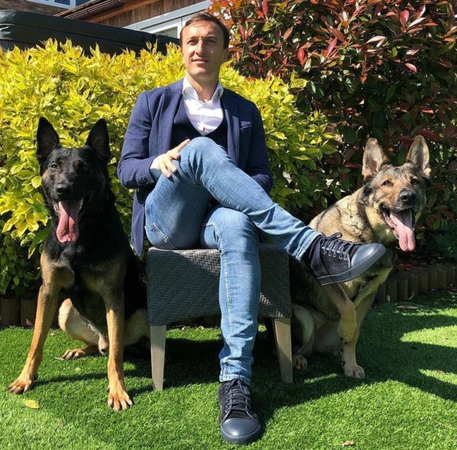 Mark Noble invested in two German Shepherds from Chaperone K9 to protect his family