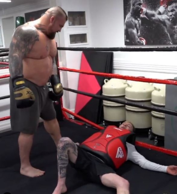 , Eddie Hall decks YouTuber Nile Wilson after he volunteered to take punch from former World’s Strongest Man
