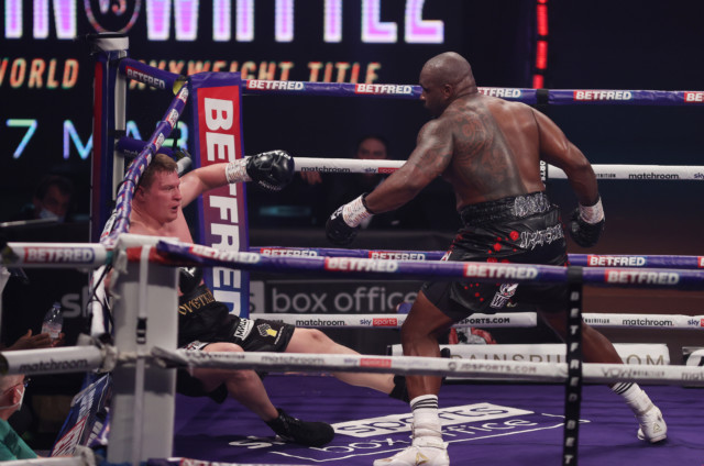 , Classy Dillian Whyte shows amazing sportsmanship by offering Alexander Povetkin a stool after brutal fourth-round KO