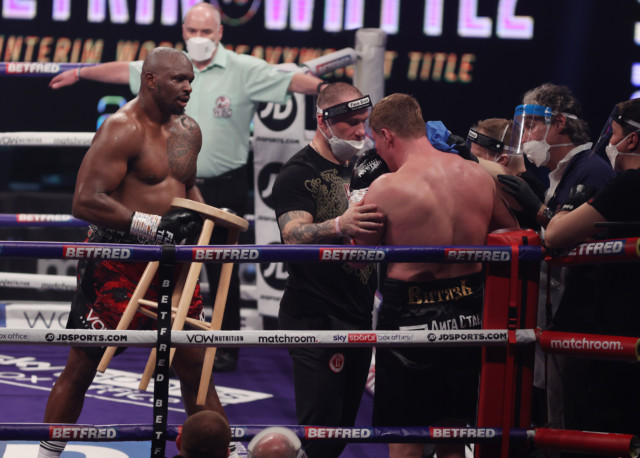 , Classy Dillian Whyte shows amazing sportsmanship by offering Alexander Povetkin a stool after brutal fourth-round KO